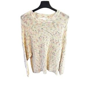 Aerie Open Back Pastel Speckle Sweater Women's Size XL Oversized